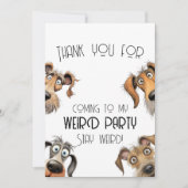 Unieke Grappige Hond Party Bedankkaart (Voorkant)