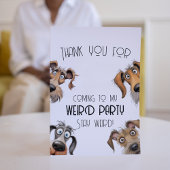 Unieke Grappige Hond Party Bedankkaart