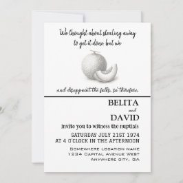 Unieke, grappige huwelijksuitnodiging kaart