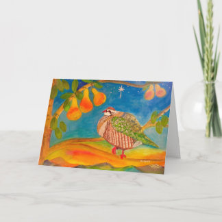 Unieke Grappige Patrijs in een Mooie Boom van de Feestdagen Kaart