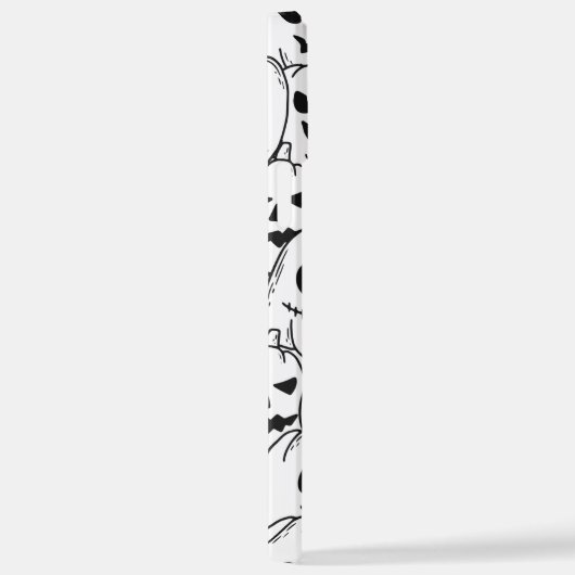 Unieke Grappige Pompoenen Gezichten Schets Hallowe iPhone Hoesje (Rechterkant)