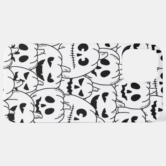 Unieke Grappige Pompoenen Gezichten Schets Hallowe iPhone Hoesje (Achterkant horizontaal)