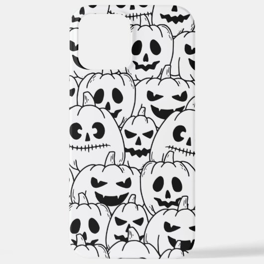 Unieke Grappige Pompoenen Gezichten Schets Hallowe iPhone Hoesje (Achterkant)