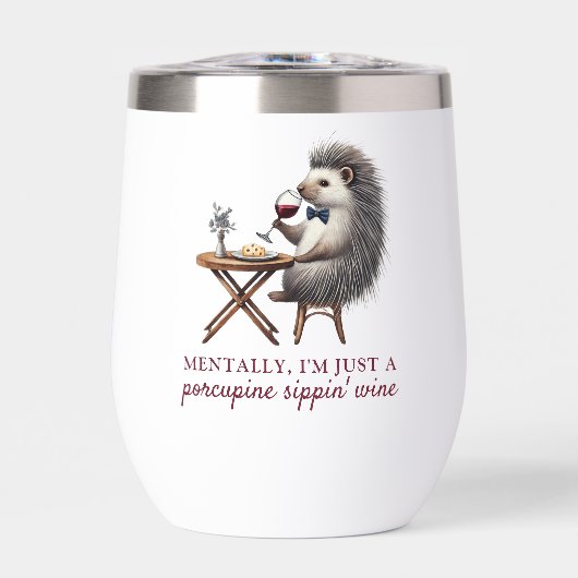 Unieke Grappige Schattigee Porcupine Bowtie wijnli (Voorkant)