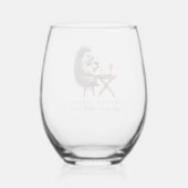 Unieke Grappige Schattigee Porcupine Bowtie wijnli Wijnglas Zonder Voet (Achterkant)