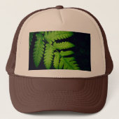 Unieke Green Leaf Gedrukt Scheme-Pet Tan en Brown Trucker Pet (Voorkant)
