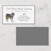 Unieke Grijs- en Witte Wolf Dog Rescue Sanctuary Visitekaartje (Voorkant / Achterkant)