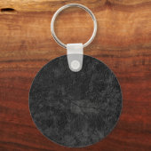 Unieke grijs rood monogram naam initiaal kalligraf sleutelhanger (Achterkant)