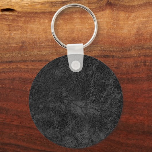 Unieke grijs rood monogram naam initiaal kalligraf sleutelhanger (Achterkant)