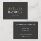 Unieke grijze achtergrond van kwaliteit visitekaartje (Voorkant / Achterkant)