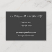 Unieke grijze achtergrond van kwaliteit visitekaartje (Achterkant)