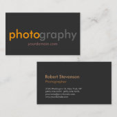 Unieke grijze fotograaf kunstenaar visitekaartje (Voorkant / Achterkant)