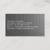 Unieke grijze moderne professionele Visitekaartjes (Achterkant)
