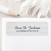 Unieke grijze muur Moderne Elegant Manuscript Hand Etiket (Insitu)