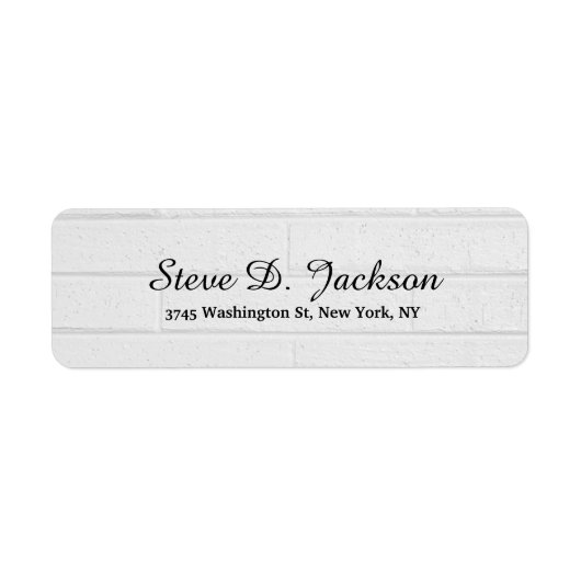 Unieke grijze muur Moderne Elegant Manuscript Hand Etiket (Voorkant)