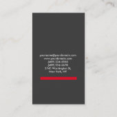 Unieke grijze rode verticale Professional Visitekaartje (Achterkant)