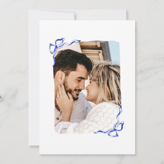 Unieke grillige blauwe hand getekende Franse boog  Kaart (Achterkant)