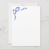 Unieke grillige blauwe hand getekende Franse boog  Kaart (Achterkant)