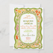 Unieke grillige Bloemenboog Doodle Hand getekend Kaart (Voorkant)