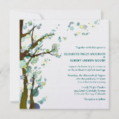 Unieke grillige boom bruiloft (parel shimmer) kaart (Voorkant)