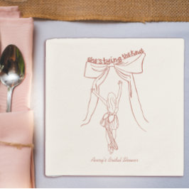 Unieke grillige Coquette Bow Vrijgezellenfeest Cus Servet