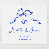 Unieke grillige eigenzinnige hand getekende Franse Sparkling Wijnetiket (Enkel label)