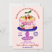 Unieke grillige eigenzinnige verjaardagstaart kers kaart (Voorkant)