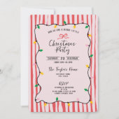 Unieke grillige hand getrokken boog kerstfeest kaart (Voorkant)