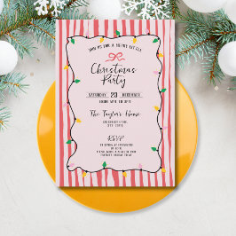 Unieke grillige hand getrokken boog kerstfeest kaart