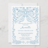 Unieke grillige hand getrokken klassieke baby boy kaart (Voorkant)