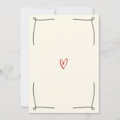 Unieke grillige motorfiets hand getrokken bruiloft save the date (Achterkant)