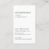 Unieke  groen tuinpoort visitekaartje (Achterkant)