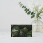 Unieke groene avocado visitekaartje (Staand voorkant)