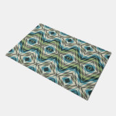 Unieke Groene Blauwgroen Blauwe Taupe Bruin Tribal Deurmat (Schuin)