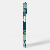 Unieke groene botanische naam Calligrafie Monogram Case-Mate iPhone Case (Achterkant / Rechts)