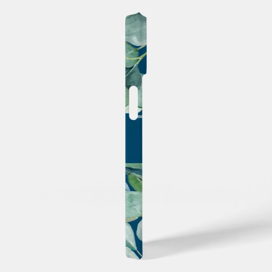 Unieke groene botanische naam Calligrafie Monogram Case-Mate iPhone Case (Achterkant / Rechts)