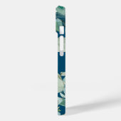 Unieke groene botanische naam Calligrafie Monogram Case-Mate iPhone Case (Achterkant / Links)