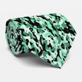 Unieke groene camouflage stropdas (Opgerold)