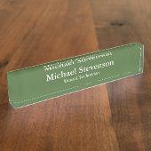 Unieke groene elegante tandtechnicus naambordje (Zijkant)