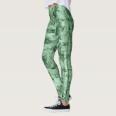 Unieke Groene Grunge Camo Grafische leggings Vrouw (Links)