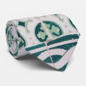 Unieke Groene Portugese Tegel Stropdas (Opgerold)