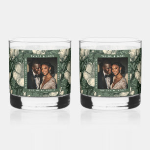 Unieke Groene Tuin Gardenia's Bloem Platteland Bru Whisky Glas