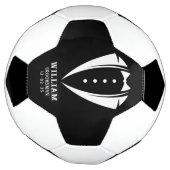 Unieke Groomsmen Giften | Wit op zwarte Tuxedo Voetbal (Gedraaid)