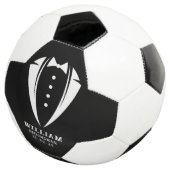 Unieke Groomsmen Giften | Wit op zwarte Tuxedo Voetbal (Drie kwart)