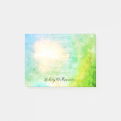 Unieke Grunge Abstracte Lime Green Custom Name Post-it® Notes (Voorkant)