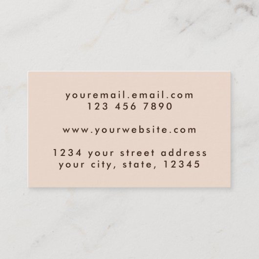 Unieke Grunge Beige Consultant Holograaf QR-code Visitekaartje (Achterkant)