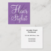 Unieke haarstylist vierkante visitekaartje (Voorkant / Achterkant)