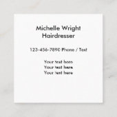Unieke haarstylist vierkante visitekaartje (Achterkant)