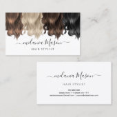 Unieke Hair Stylist Modern Script Wit Visitekaartje (Voorkant / Achterkant)