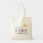 Unieke "Hallo zondag" Tote Bag (Voorkant)